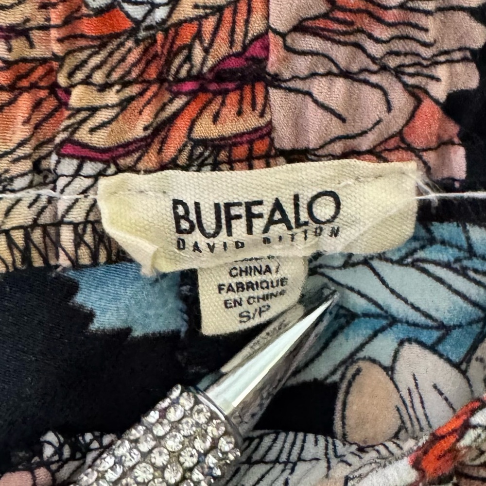Buffalo David Bitton pants wide leg flowy flowers comfy boho Floral Patterned - Picture 7 of 8